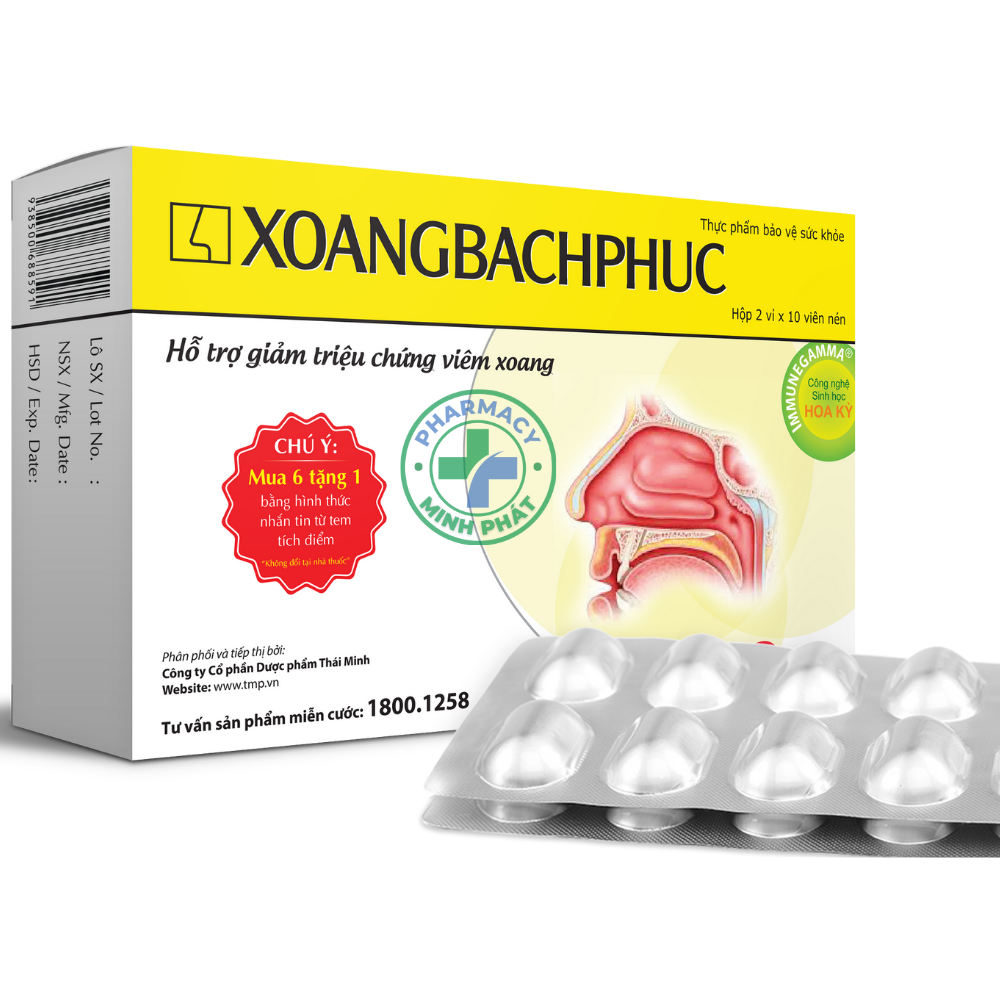 Viên Uống Xoang Bách Phục Trị Viêm Xoang, Viêm Mũi Dị Ứng (Hộp 20 Viên)